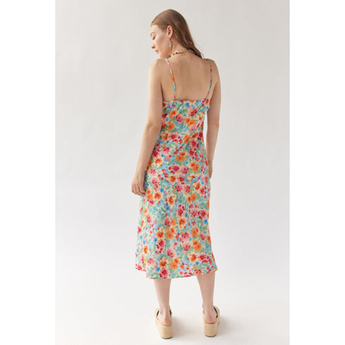 Kiss The Sky Side-Slit Maxi Dress BL Motif | Medium