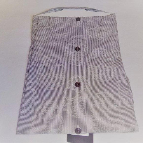 Grafton Slim Fit Stretch Design Print Dress Shirt for Men, Medium - MGworld