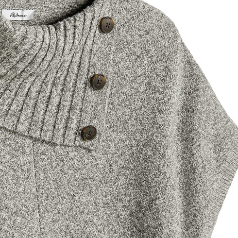 Reitmans Split Neck Short Sleeve Poncho on Sale