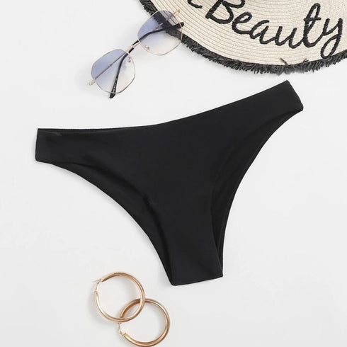 Shein Solid Black Bikini Panty