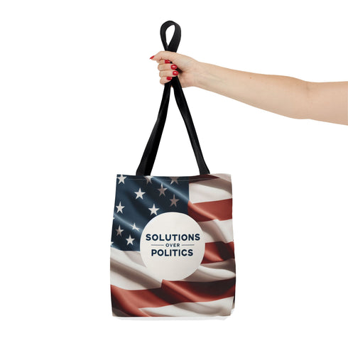 Tote Bag (AOP) - Solutions Over Politics