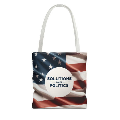 Tote Bag (AOP) - Solutions Over Politics