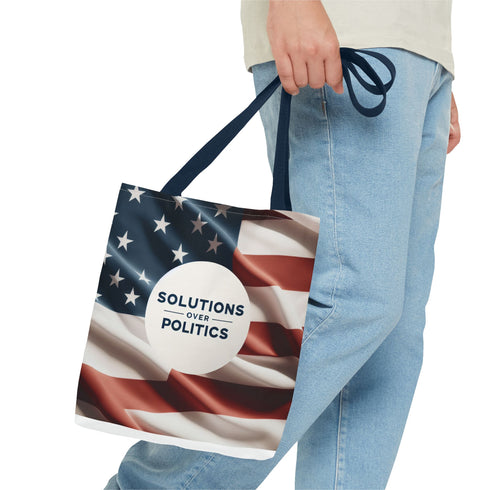 Tote Bag (AOP) - Solutions Over Politics