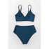 Cupshe Nail Blue Twist High Waisted Bikini