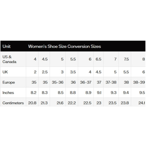Dolce Vita Women's Shoe Size Chart
