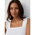 ICONE Ruffled Broderie Anglaise Cami In White by Simons