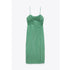 Zara Green Lined Button Midi Dress