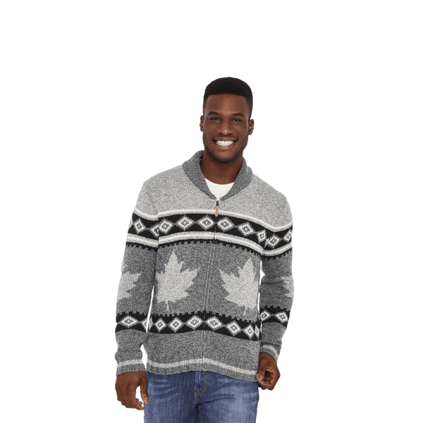 Canadiana Men's Shawl Collar Sweater, Medium - MGworld