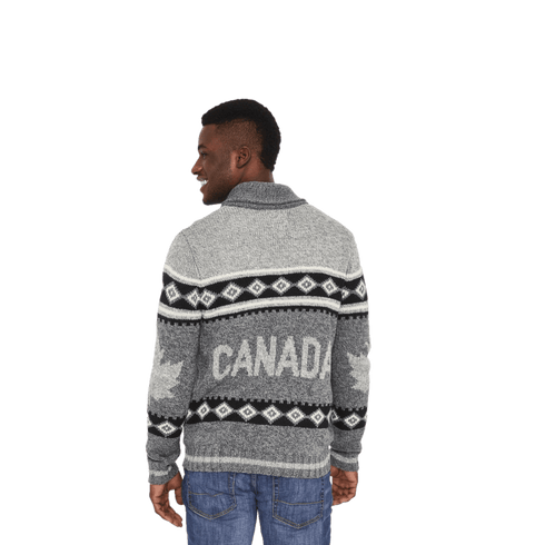 Canadiana Men's Shawl Collar Sweater, Medium - MGworld